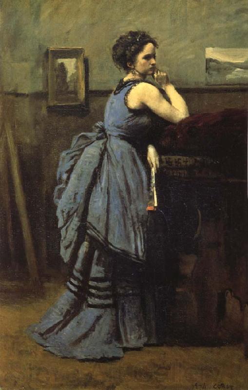 Corot Camille The lady of blue